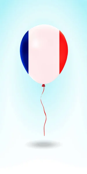 Ballon France Avec Drapeau Ballon Dans Les Couleurs Nationales Pays — Image vectorielle