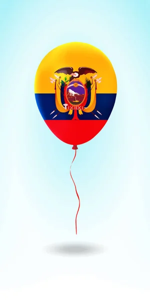 Globo Ecuador Con Bandera Balón País Colores Nacionales Globo Goma — Archivo Imágenes Vectoriales