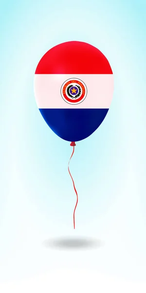 Ballon Paraguay Avec Drapeau Ballon Dans Les Couleurs Nationales Pays — Image vectorielle