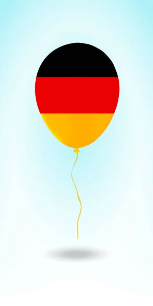 Ballon Allemagne Avec Drapeau Ballon Dans Pays Couleurs Nationales Ballon — Image vectorielle