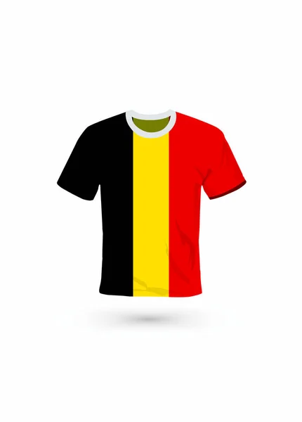 Sporthemd Den Farben Der Belgischen Flagge Vektor Illustration Für Sport — Stockvektor