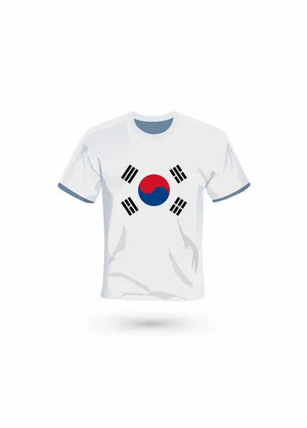 Sporthemd Den Farben Der Südkoreanischen Flagge Vektor Illustration Für Sport — Stockvektor