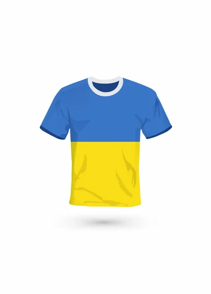 Koszula Sportowa Kolorach Flagi Ukrainy Wektor Ilustracji Dla Sportu Mistrzostwa — Wektor stockowy