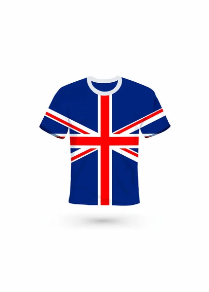 Sport Shirt Colors United Kingdom Flag Vector Illustration Sport Championship — 스톡 벡터