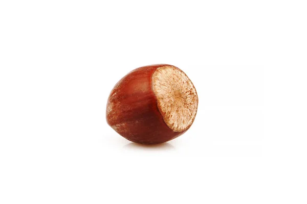 Organické Čerstvé Lískové Ořechy Bílém Pozadí — Stock fotografie