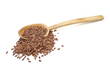 Tahta kaşıkta keten tohumu