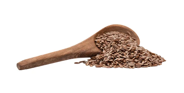Spoon with linseeds — Stock Photo, Image