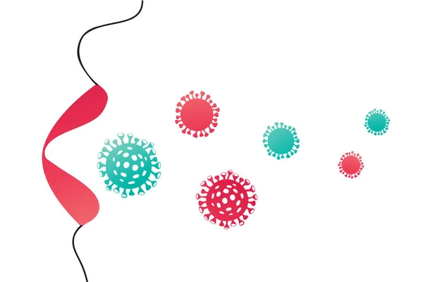 Концепція Захисту Коронавірусу Карантин Пандемії Coronavirus 2019 Ncov Розширення Інфекція — стоковий вектор