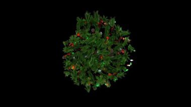 Farklı alfa kanallı Noel çelengi yazı tipi Geçiş karakteri