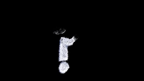 Animated Frost Ice Winter Lettertype Met Aparte Alpha Kanaal Het — Stockvideo