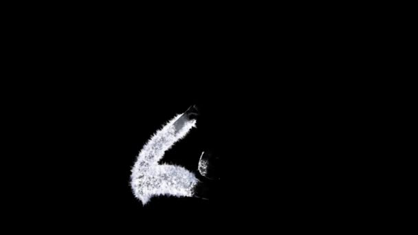 Анимированный Зимний Шрифт Отдельным Альфа Каналом Символ — стоковое видео
