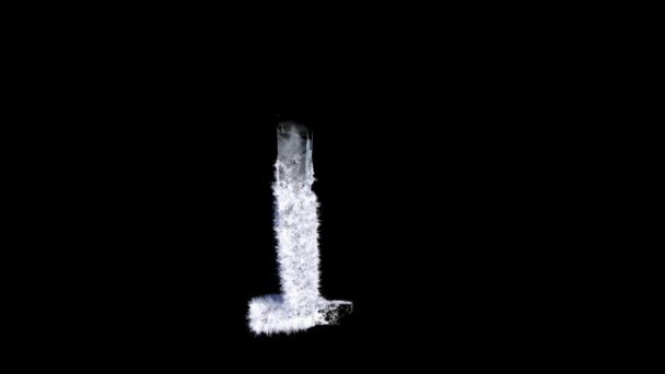 具有独立 通道的动画霜冻冬季字体 — 图库视频影像