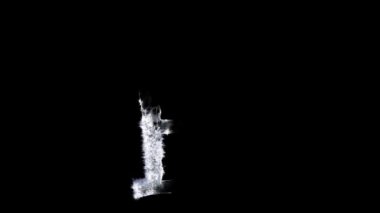 Ayrı bir alfa kanalı olan animasyon buz kış yazı tipi: F