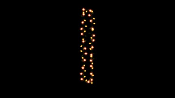 动画闪烁的圣诞灯与分开的阿尔法通道 — 图库视频影像
