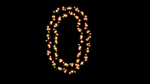 Animated Blinking Christmas Lights Separate Alpha Channel Character — ストック動画