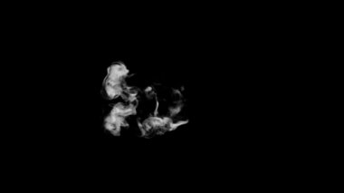 3d canlandırılmış duman tipografisi alfa kanalı yükselen bir harf oluşturarak karakter kiriş notunu yükseltmeye devam ediyor