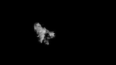 3d animasyon duman tipografisi alfa kanalı yükselerek bir harf oluşturur ve 0 karakterini yükseltmeye devam eder