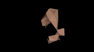 3d animasyon düşük çokgen karton metin alfa kanal karakter 4