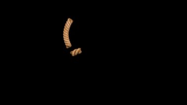 Farklı alfa kanalı F ile 3d canlandırılmış ip yazı tipi