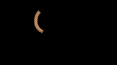 Farklı alfa kanalı T ile 3d canlandırılmış ip yazı tipi