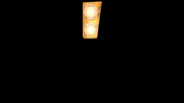 Animated Gold  light bulb letters with 4 different blinking animations that can be looped and a separate alpha channel  APOSTROPHE