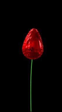 3D animasyon balon yumurta dinamik ip ve alfa ile 