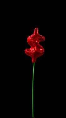 3d yüzen balon tipografi metni dinamik dizgi ve alfa Usd