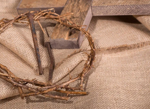 Crown of Thorns and Nails — Stock Photo, Image