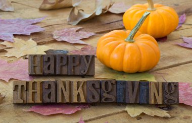 Mutlu Şükran Günü bayrağı