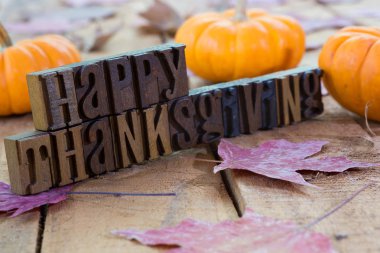 Mutlu Şükran Günü bayrağı