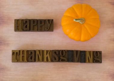 Mutlu Şükran Günü bayrağı