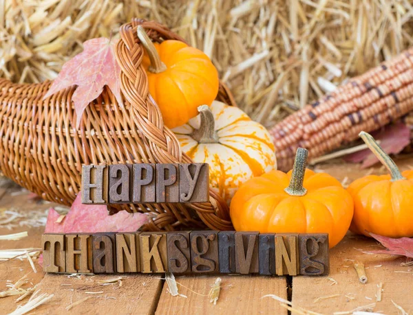 Happy Thanksgiving znak — Zdjęcie stockowe