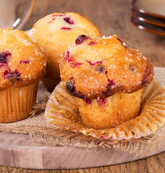 Muffin di mirtillo rosso dorato — Foto Stock