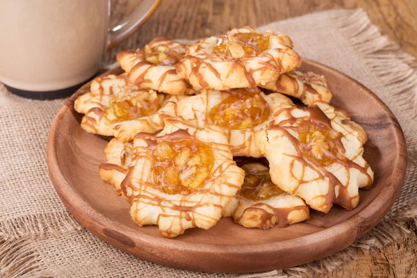 Apple karamel tabak kurabiye — Stok fotoğraf