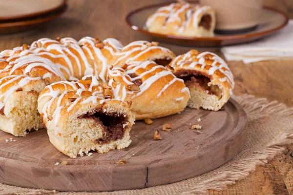 Cinnamon Pecan Danish — Stock Photo, Image