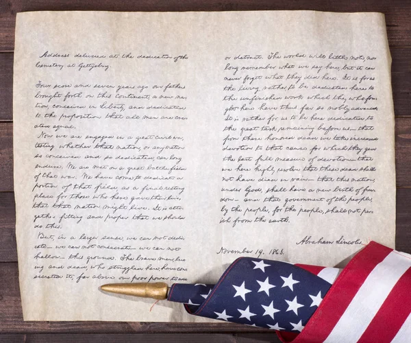 Discurso del Presidente Abraham Lincoln en Gettysburg — Foto de Stock