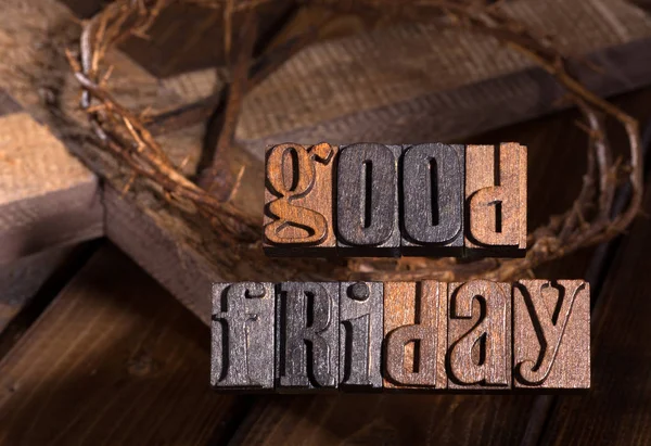 Good Friday Wooden Text — Stock Photo, Image