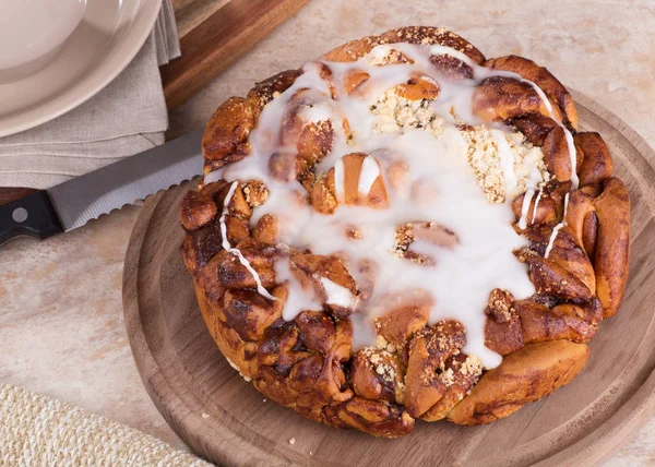 Glazed Streusel Coffee Cake — Stock Photo, Image