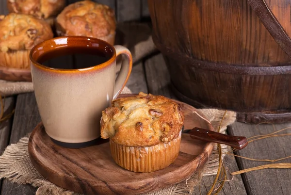 Muffin alle noci di banana — Foto Stock