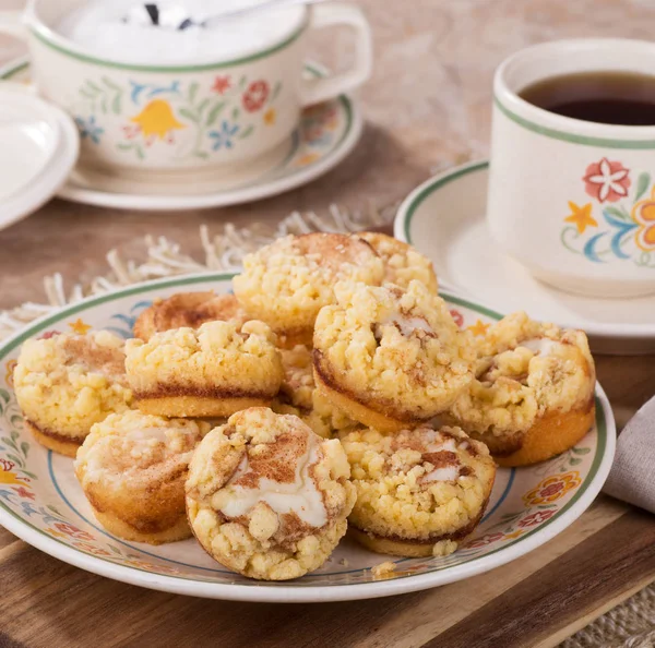 Kaneel crème kaas koffie taart — Stockfoto