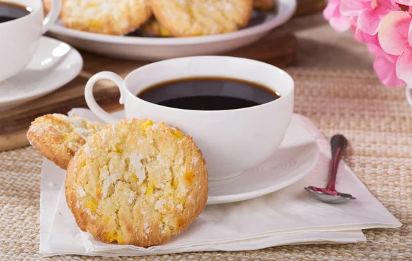 Lemon Crackle Cookies — Stock Photo, Image