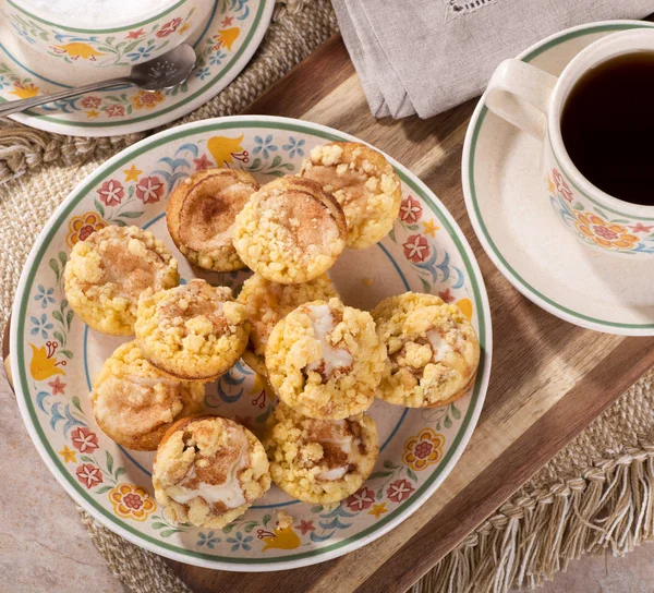 Zimt Frischkäse Kaffee Kuchen — Stockfoto