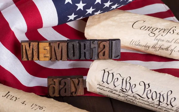 Bandera del día conmemorativo — Foto de Stock