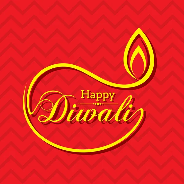 Design elegante e texto para a celebração Diwali — Vetor de Stock