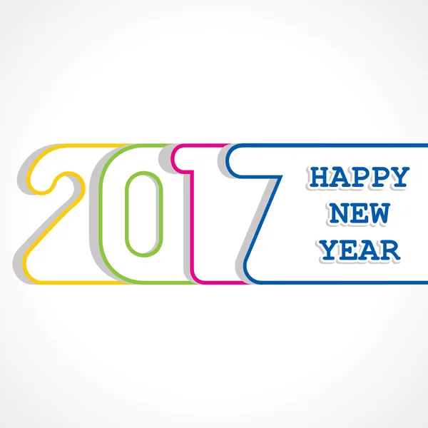 Δημιουργικό νέο έτος ευχετήρια για το 2017 — Διανυσματικό Αρχείο