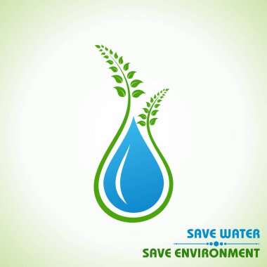 Save earth,water and environment concept clipart