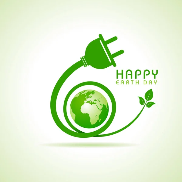 Happy Earth Day greeting stock vector — Stock Vector