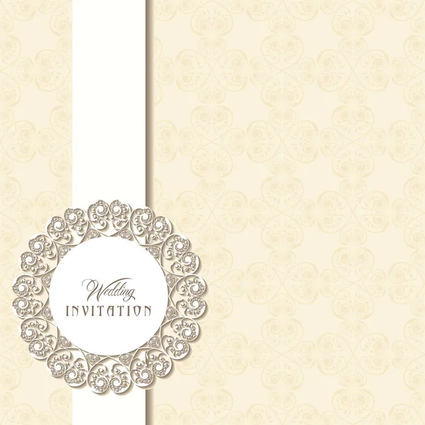 Wedding Invitation Card design — Stock Vector