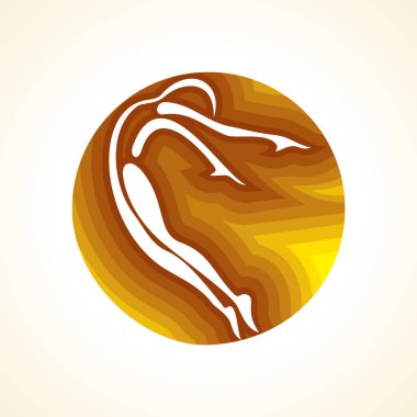 Yoga için soyut illüstrasyon poz hisse senedi vektör