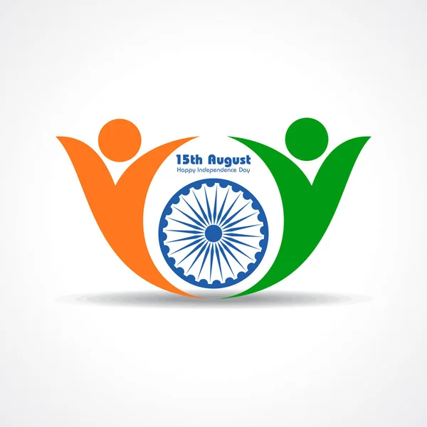 Illustration för självständighetsdagen av Indien — Stock vektor